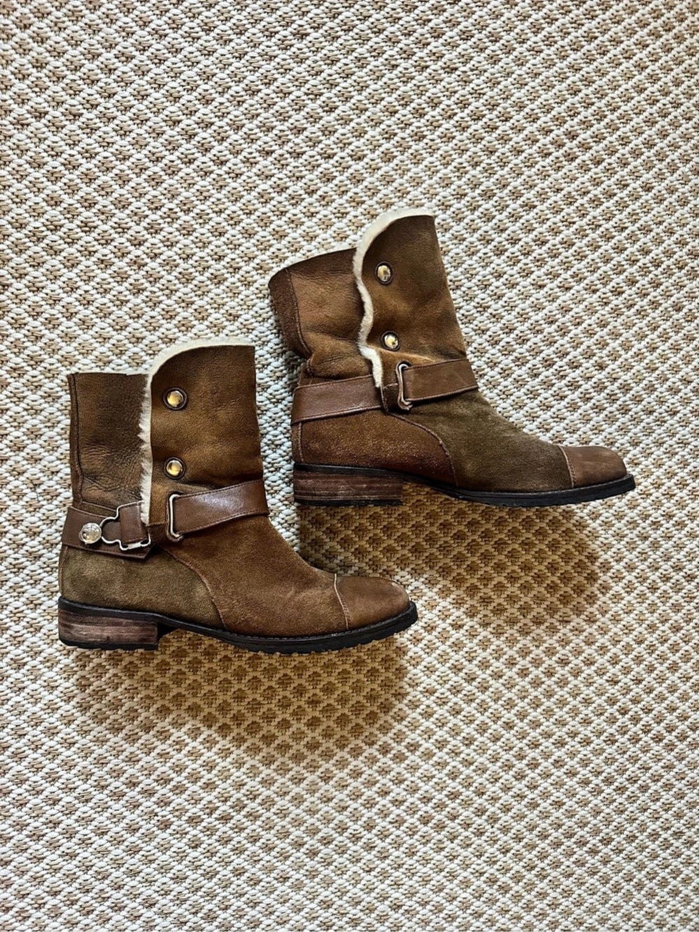 Matt Bernson Shearling-Lined Ankle Boots Brown US 9M